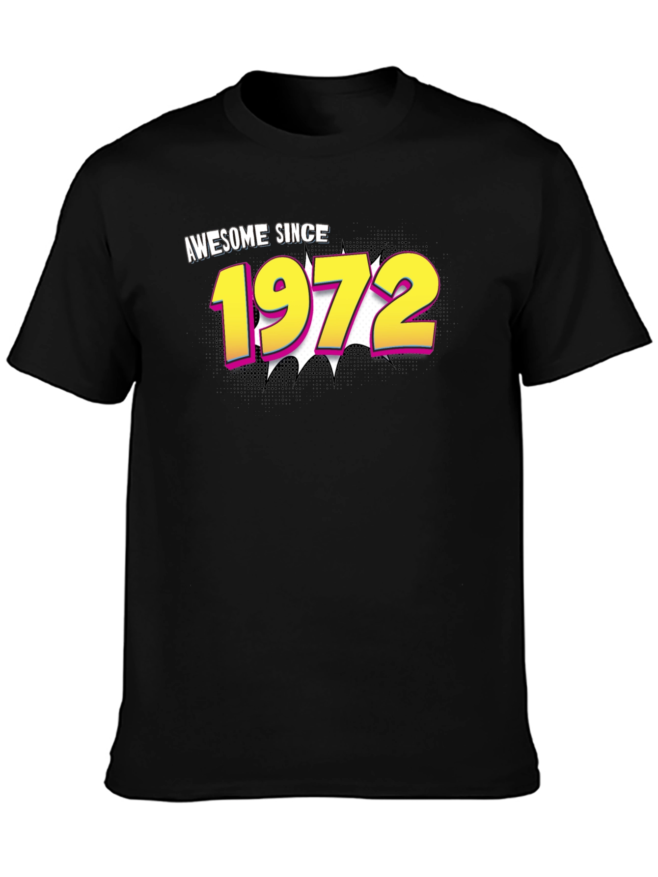 Awesome Since 1972 Black Graphic Tee