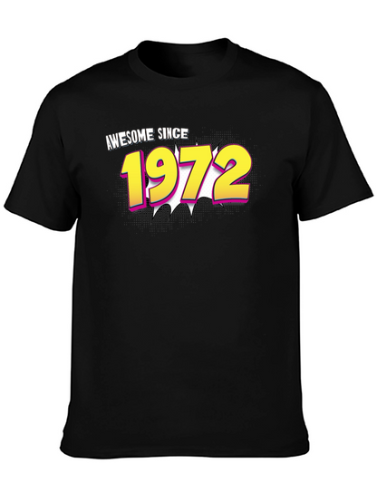 Awesome Since 1972 Black Graphic Tee