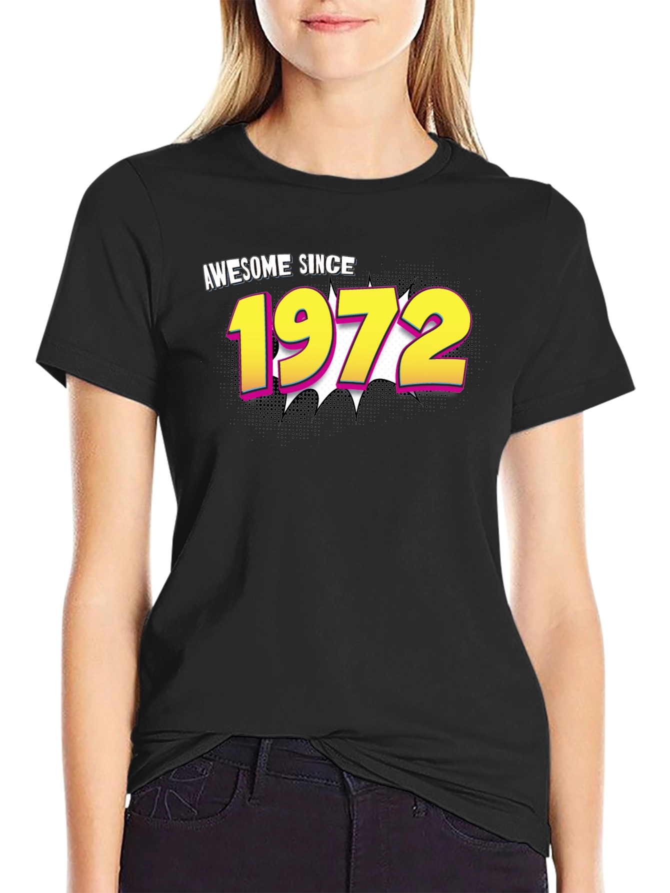 Awesome Since 1972 Black Graphic Tee