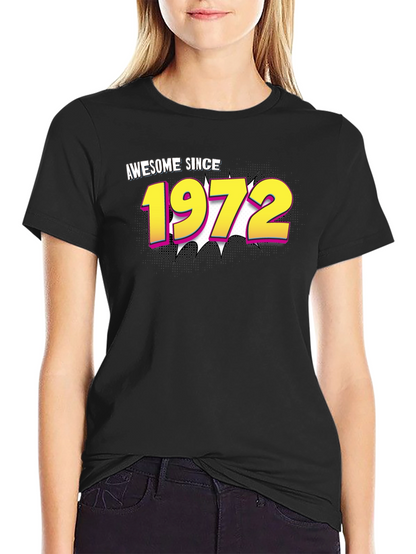 Awesome Since 1972 Black Graphic Tee