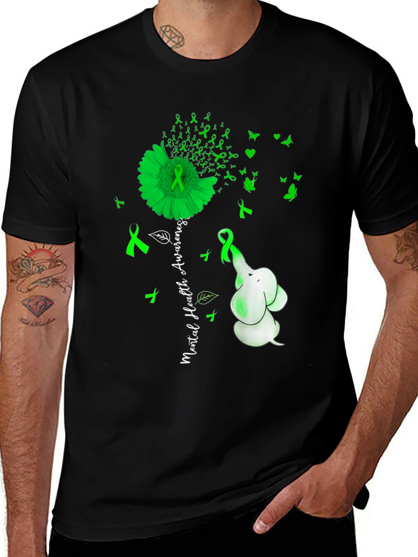 Mental Health Awareness Elephant T-Shirt