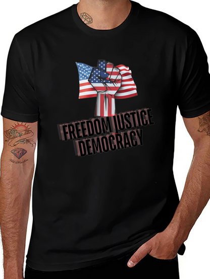 Freedom Justice Democracy T-Shirt Patriotic Tee