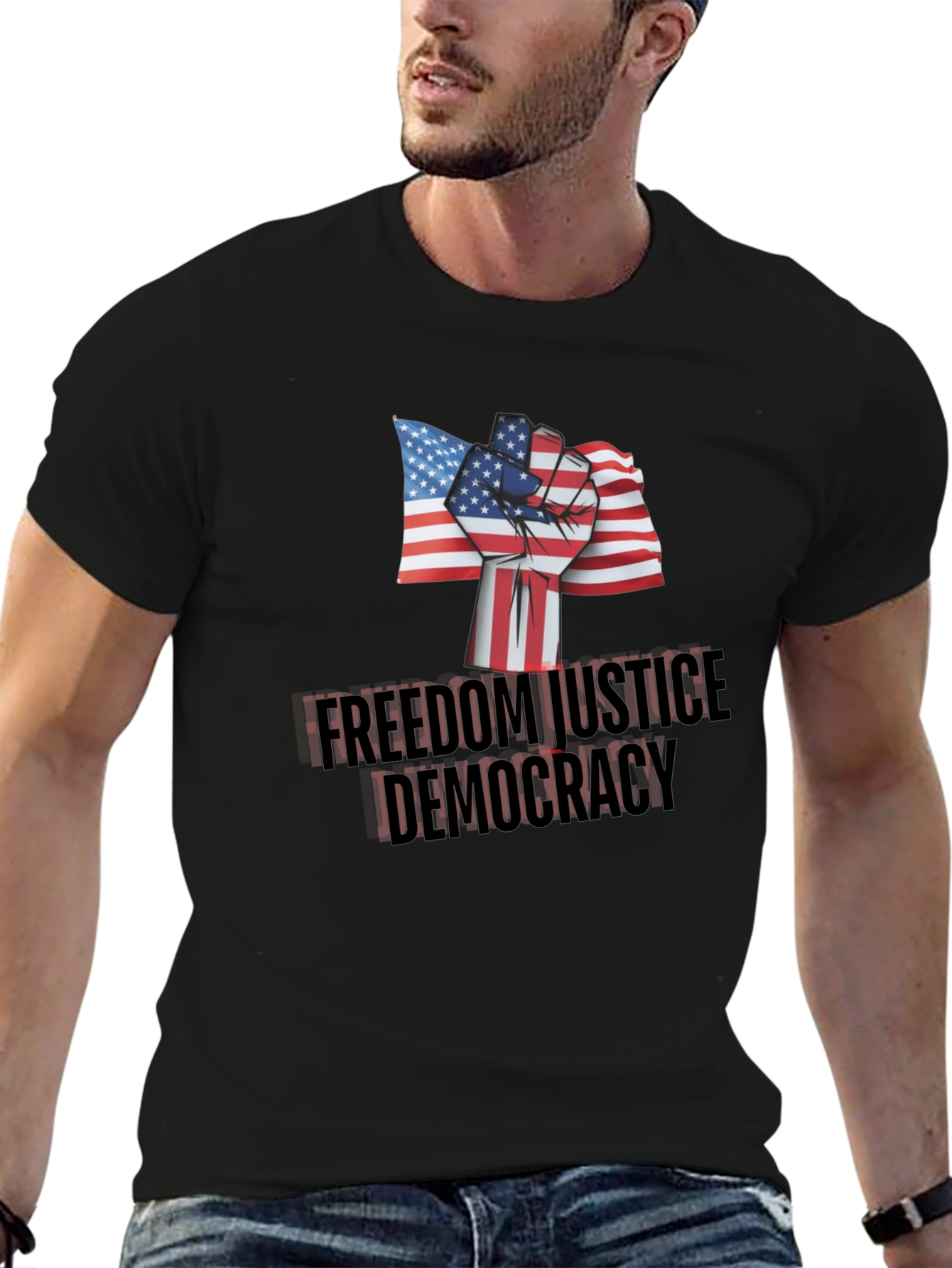 Freedom Justice Democracy T-Shirt Patriotic Tee