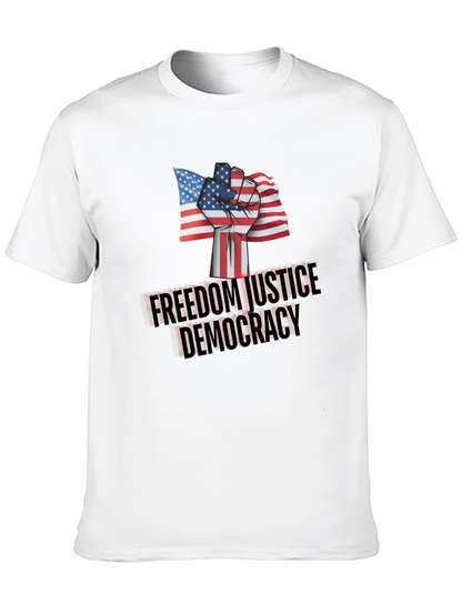 Freedom Justice Democracy T-Shirt Patriotic Tee