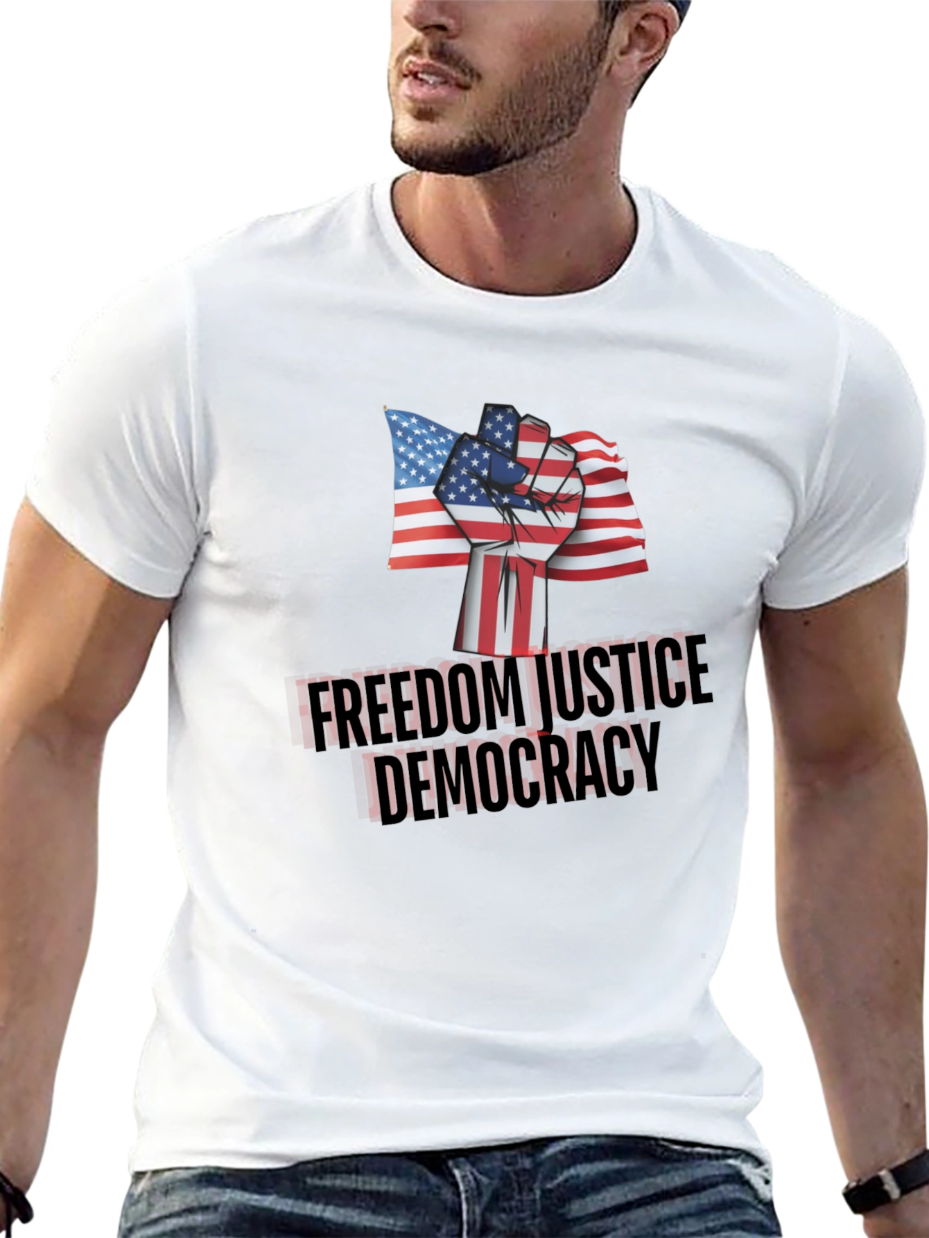 Freedom Justice Democracy T-Shirt Patriotic Tee