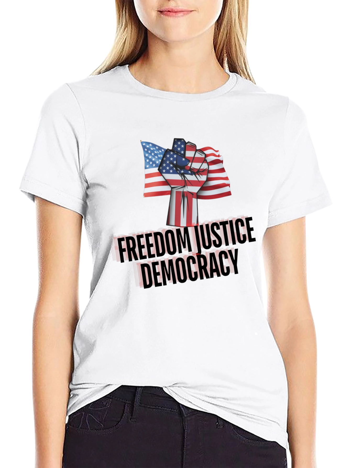 Freedom Justice Democracy T-Shirt Patriotic Tee