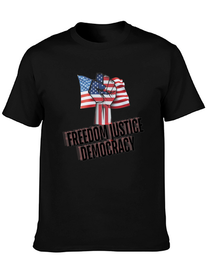 Freedom Justice Democracy T-Shirt Patriotic Tee
