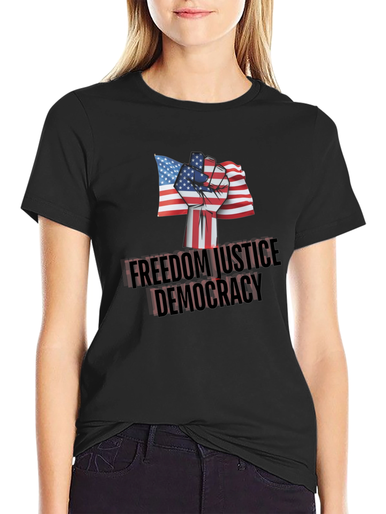 Freedom Justice Democracy T-Shirt Patriotic Tee