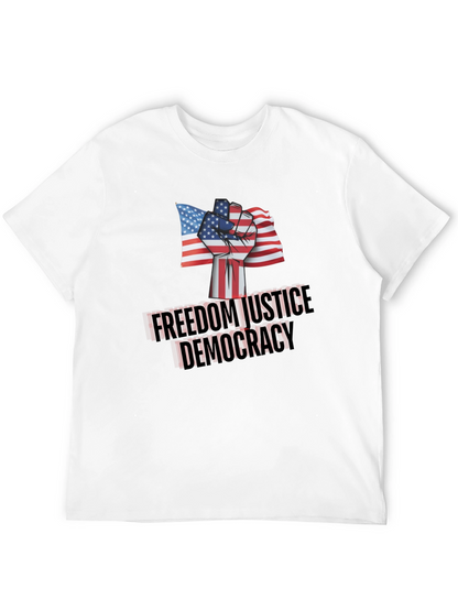 Freedom Justice Democracy T-Shirt Patriotic Tee