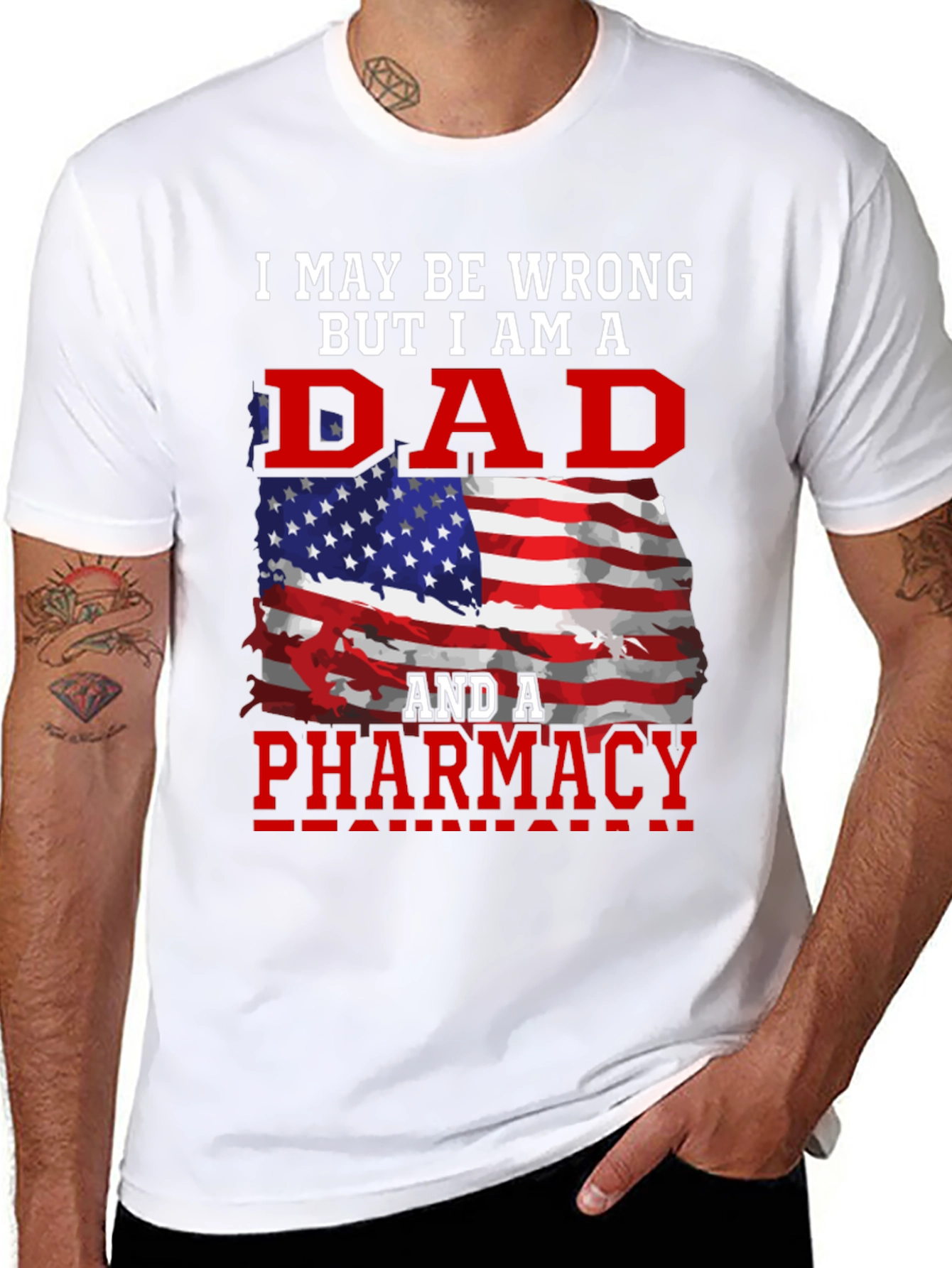 Dad Pharmacy Patriotic T-Shirt
