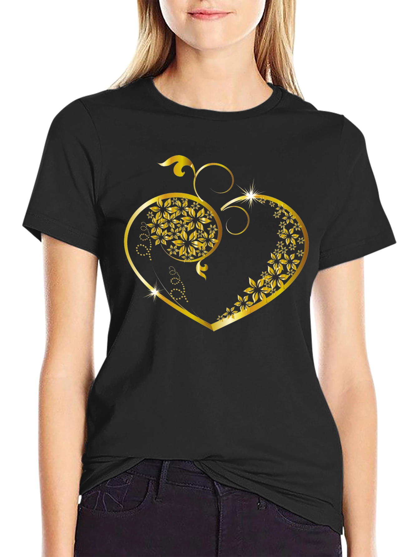 Floral Heart Graphic Tee