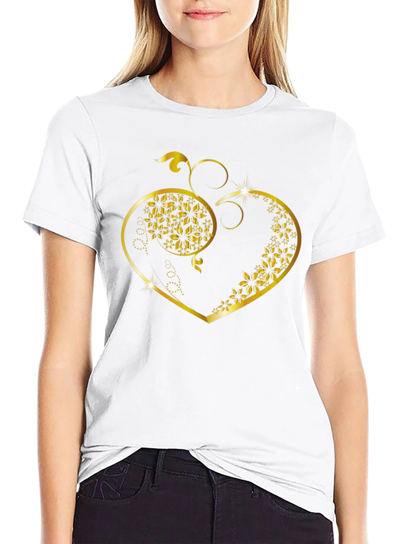 Floral Heart Graphic Tee