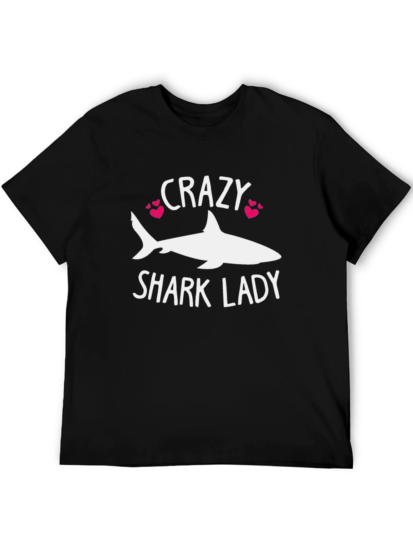 Crazy Shark Lady T-Shirt - Novelty Graphic Tee