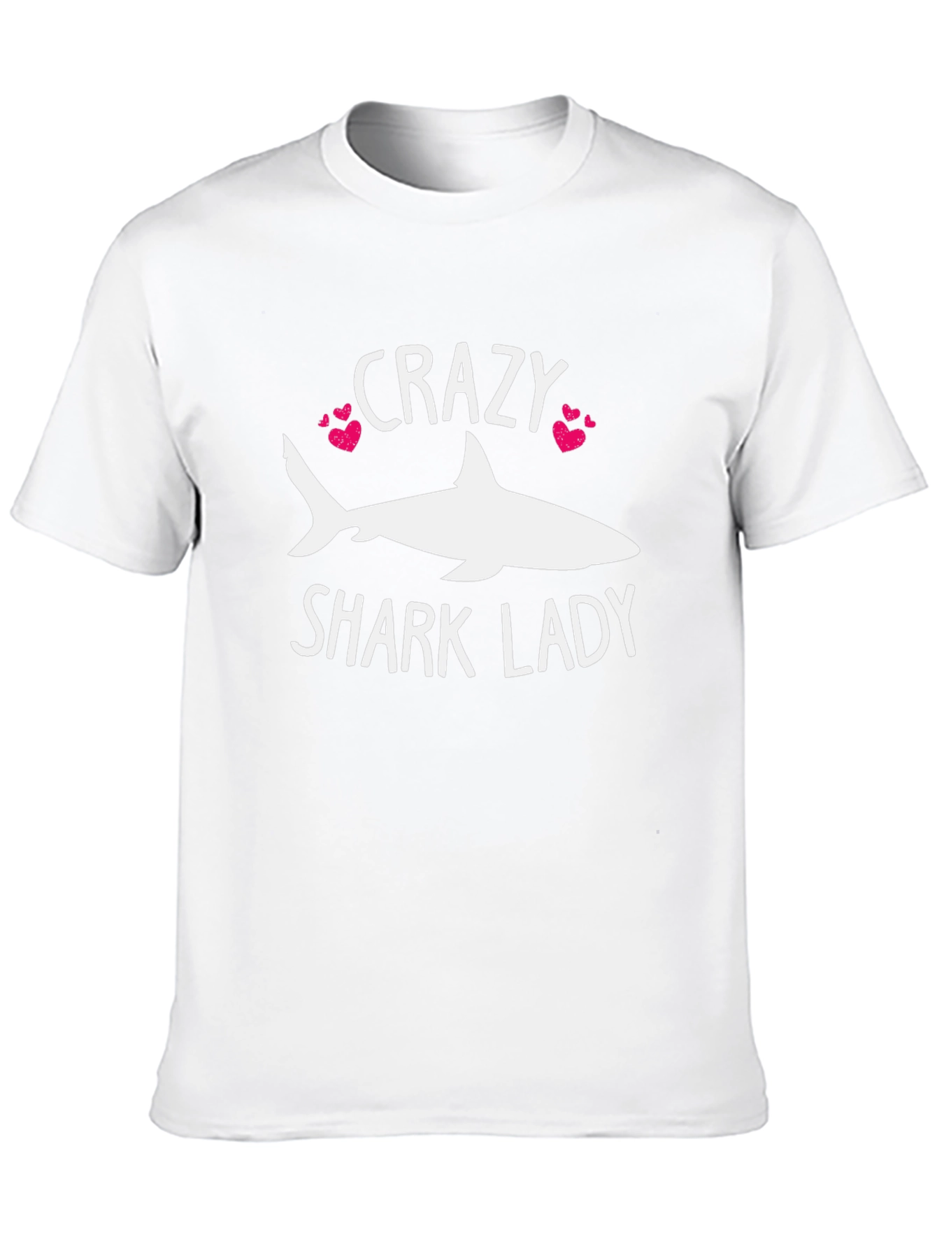 Crazy Shark Lady T-Shirt - Novelty Graphic Tee