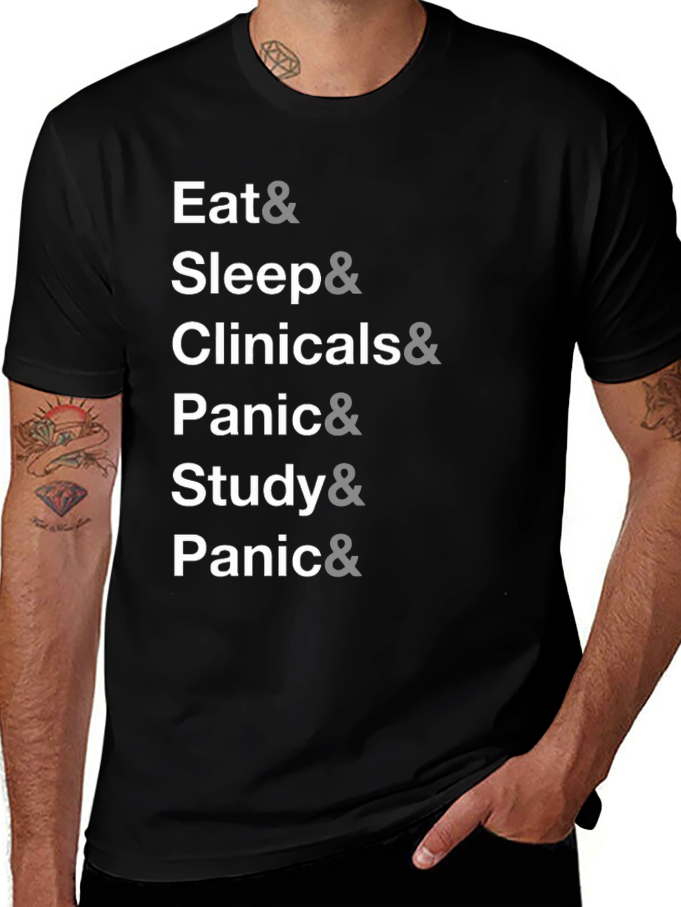 Eat Sleep Clinicals Study Panic T-Shirt