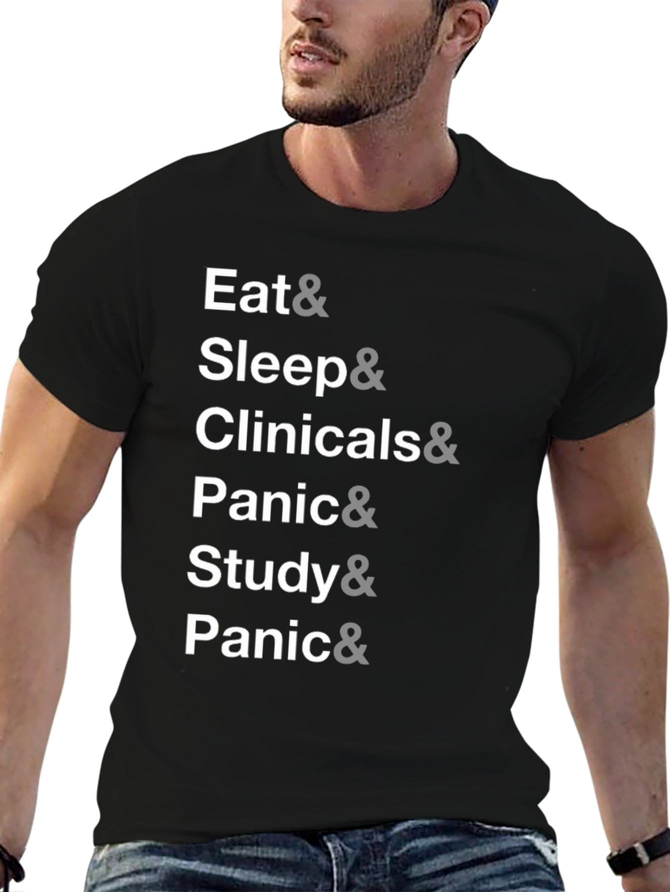 Eat Sleep Clinicals Study Panic T-Shirt