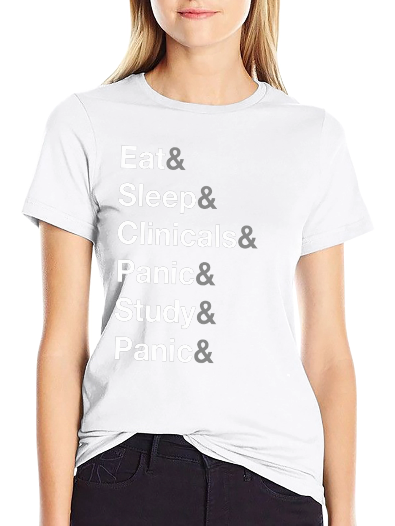Eat Sleep Clinicals Study Panic T-Shirt