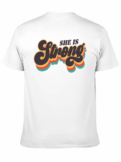 She is Strong Retro Graphic T-Shirt