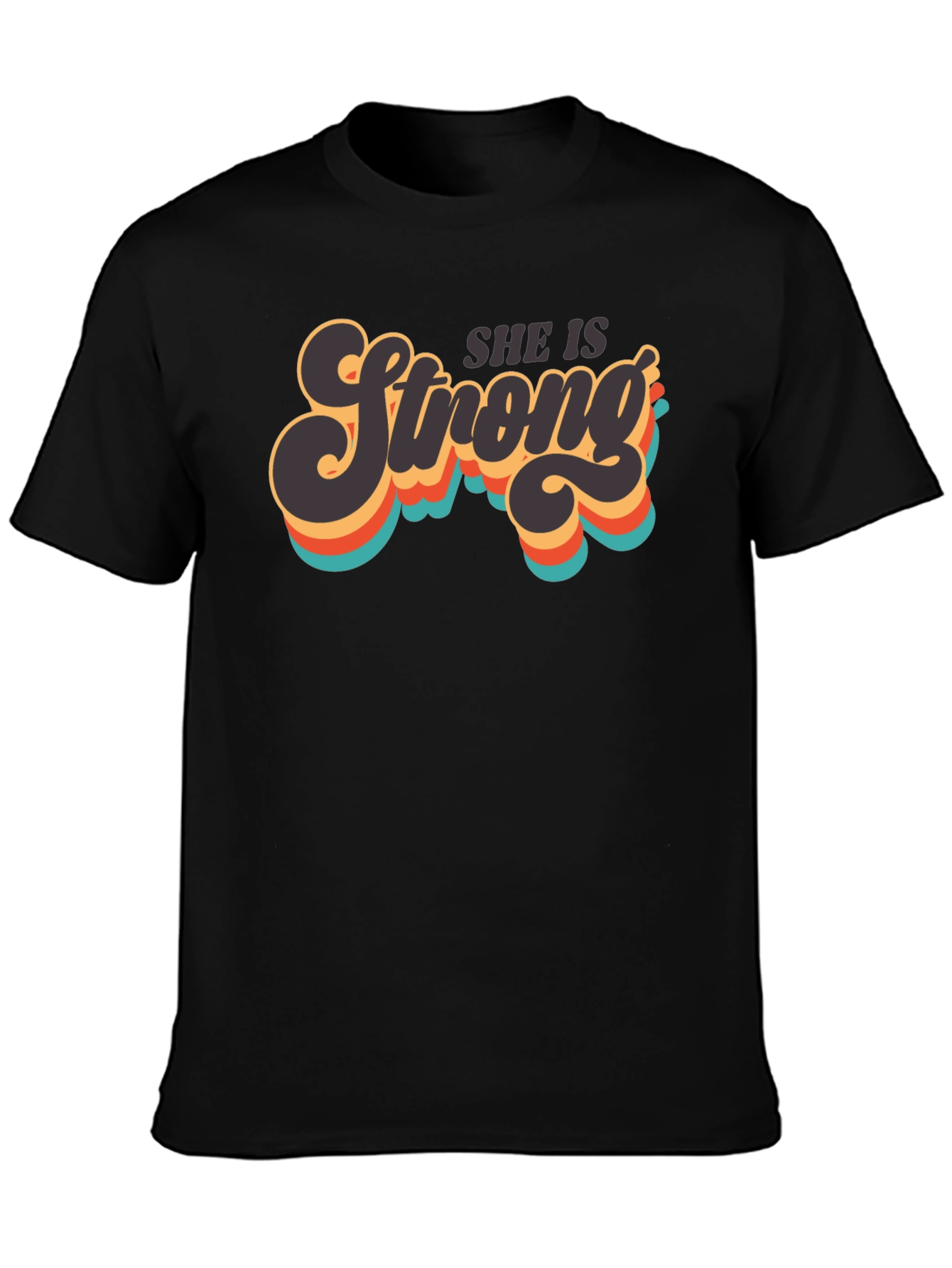 She is Strong Retro Graphic T-Shirt