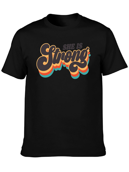 She is Strong Retro Graphic T-Shirt