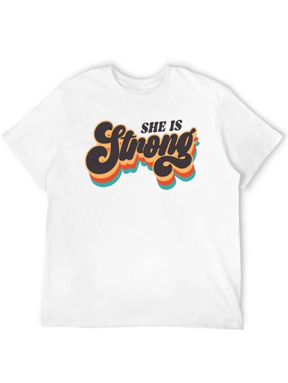 She is Strong Retro Graphic T-Shirt