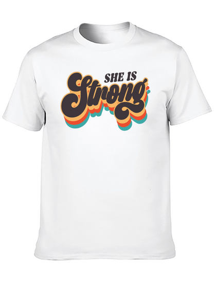 She is Strong Retro Graphic T-Shirt