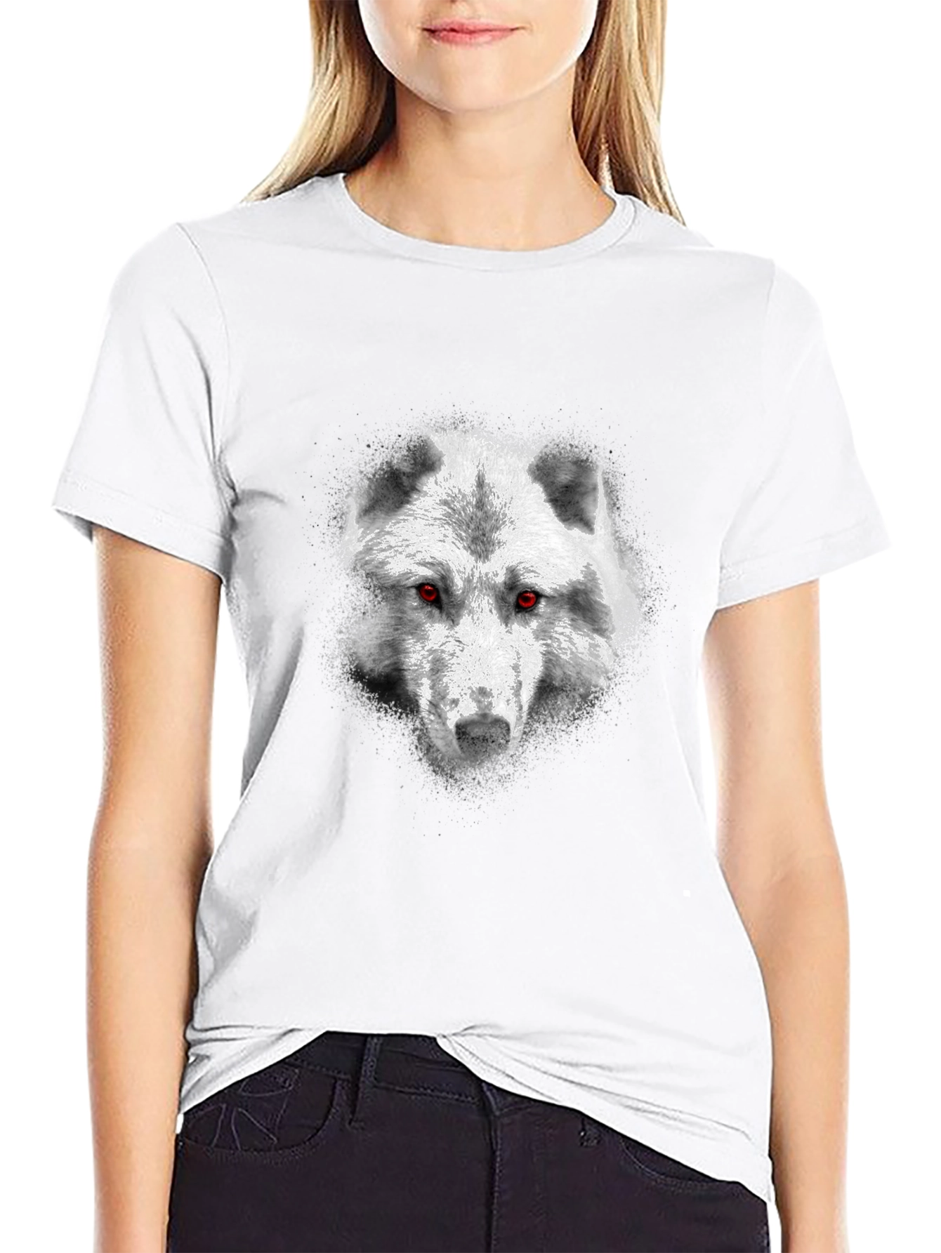 Wolf Head Graphic Black T-Shirt