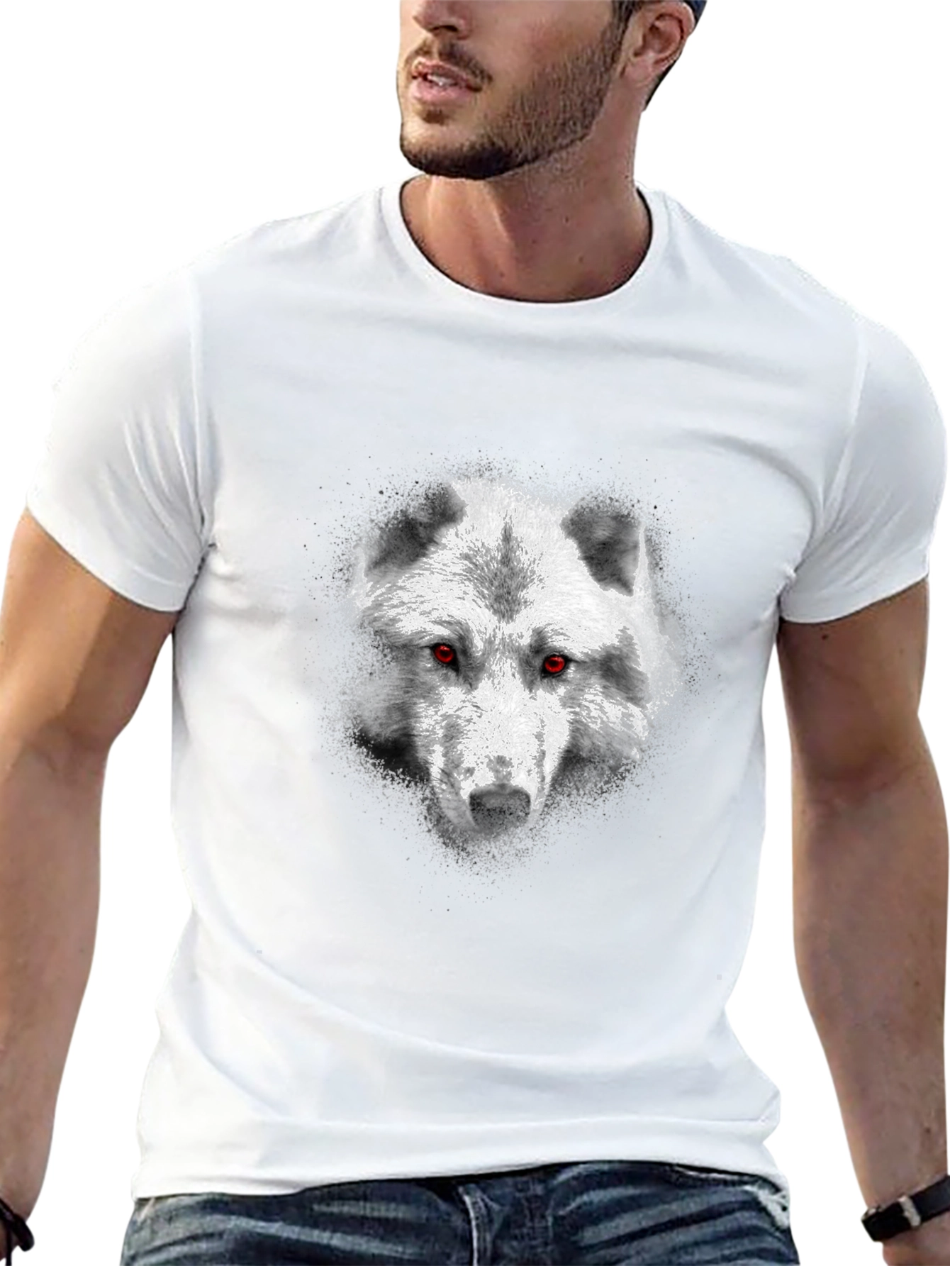 Wolf Head Graphic Black T-Shirt