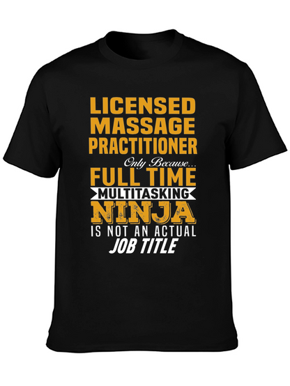 Licensed Massage Practitioner Ninja T-Shirt