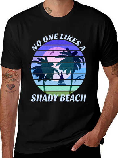 Shady Beach Graphic Tee - Retro Style