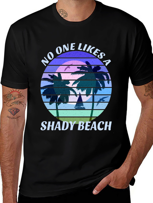 Shady Beach Graphic Tee - Retro Style