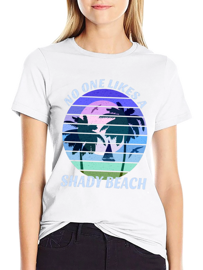 Shady Beach Graphic Tee - Retro Style