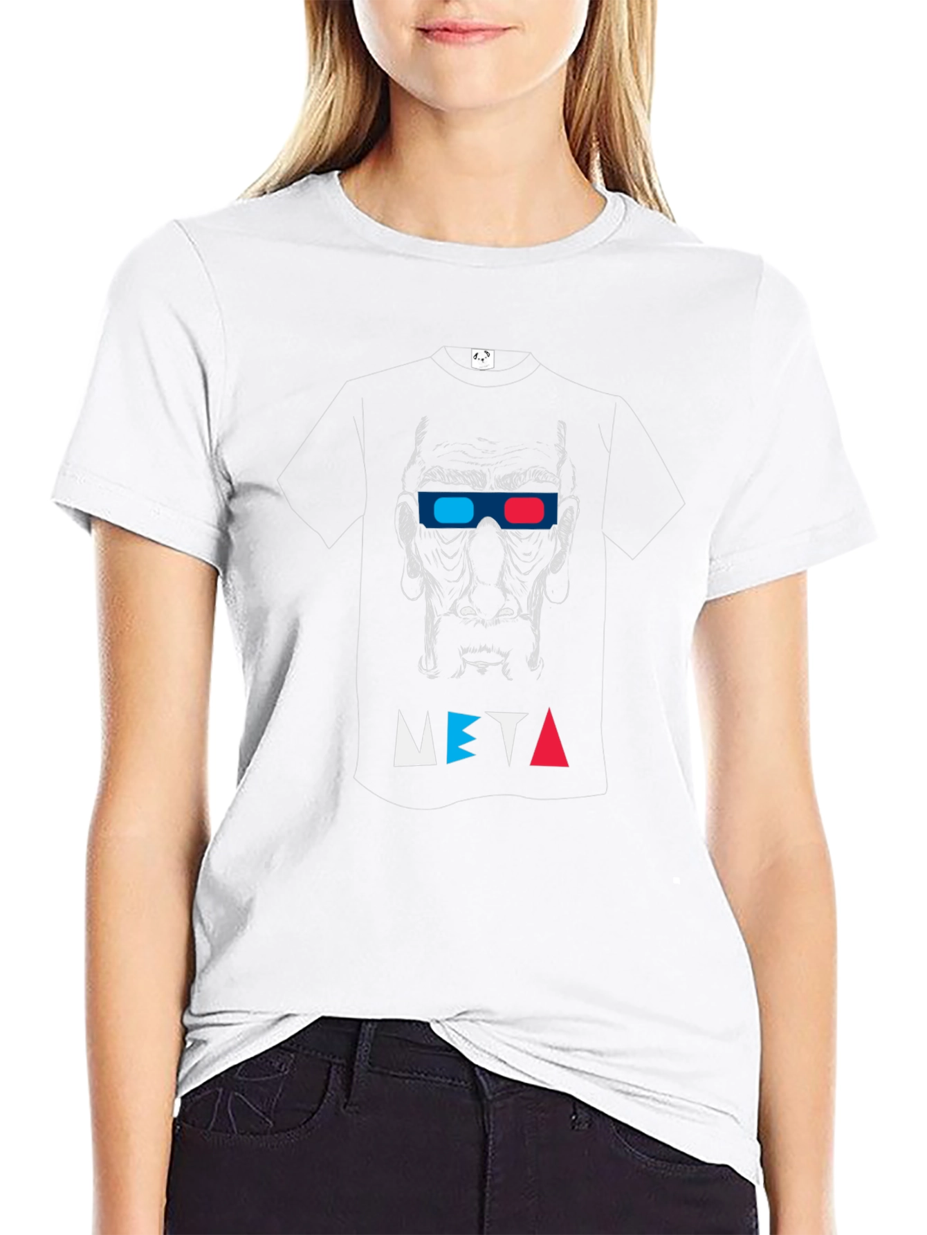 Meta 3D Glasses Black Graphic Tee