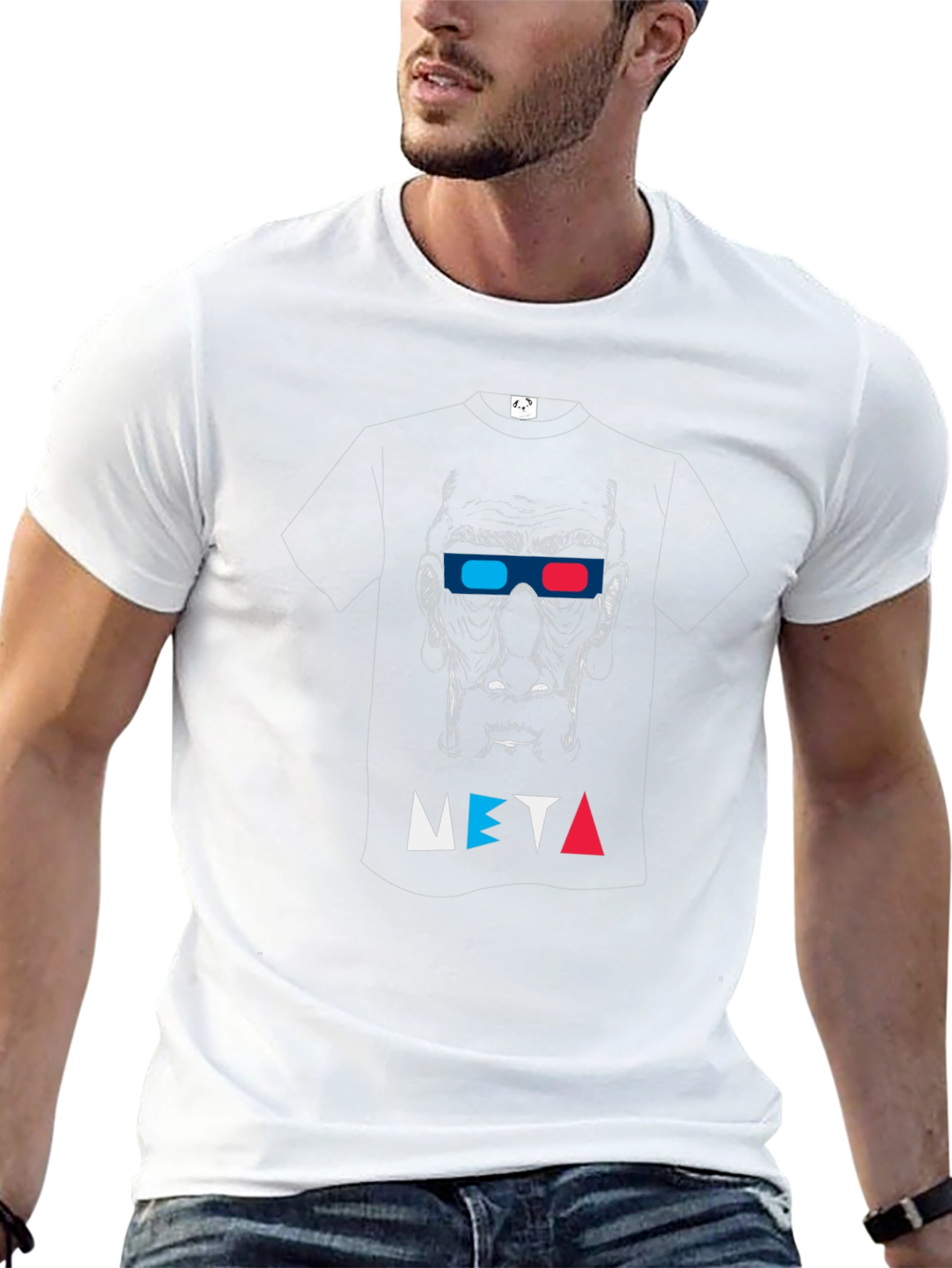 Meta 3D Glasses Black Graphic Tee