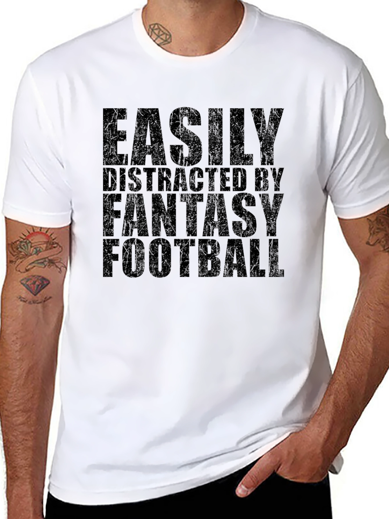 Fantasy Football T-Shirt - Easily Distracted Tee