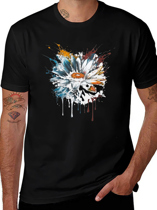 Abstract Flower T-Shirt - Artsy Design