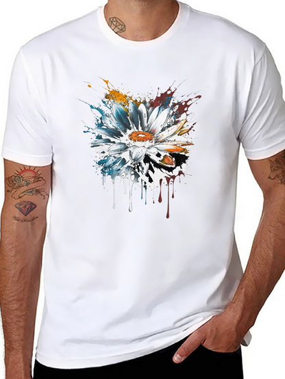 Abstract Flower T-Shirt - Artsy Design