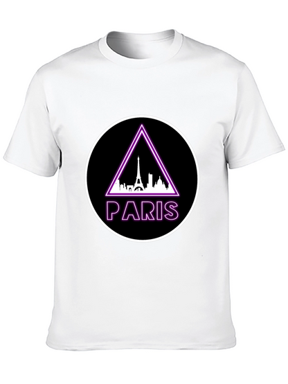 Paris Eiffel Tower Graphic Tee - Black