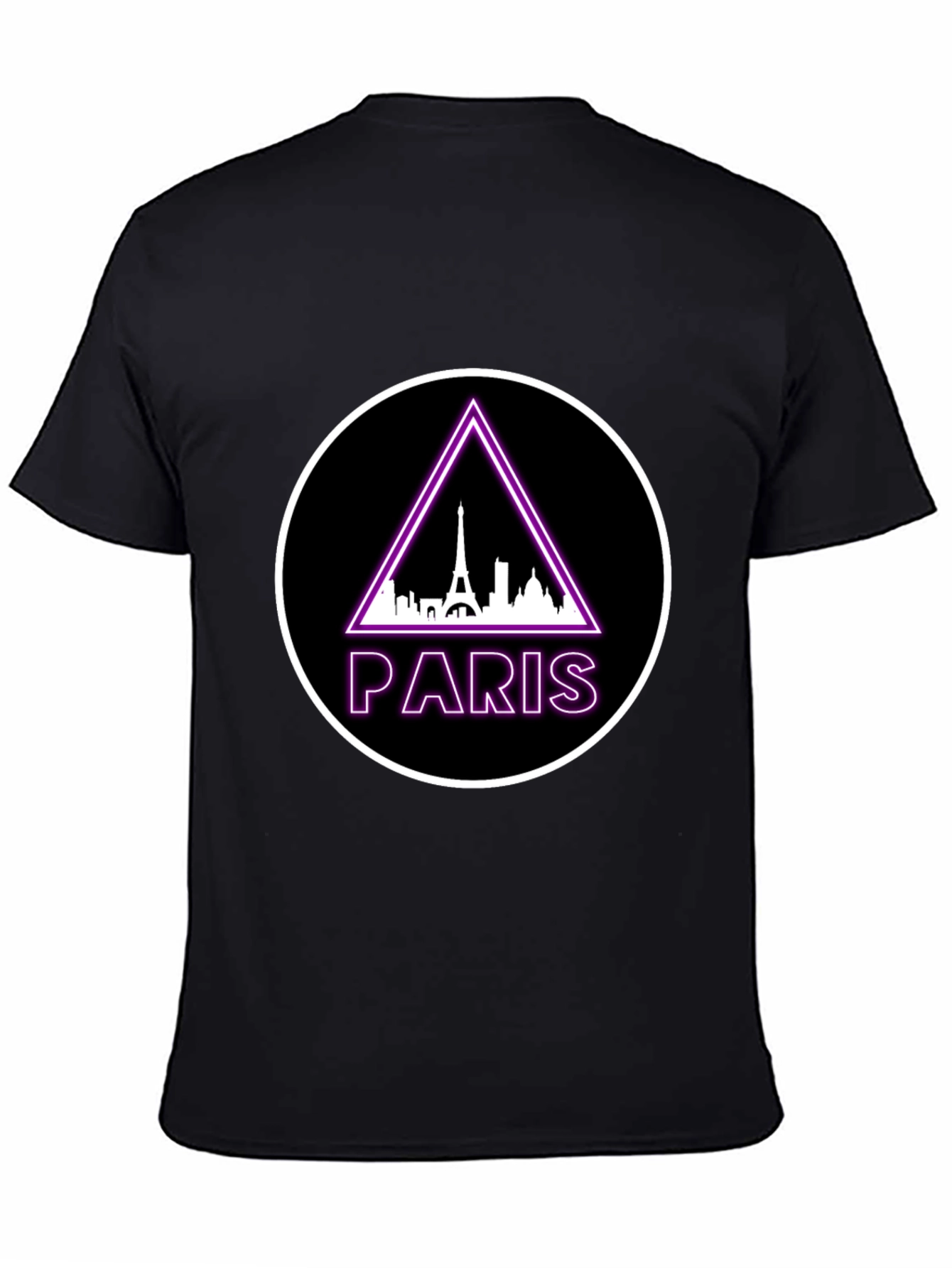 Paris Eiffel Tower Graphic Tee - Black