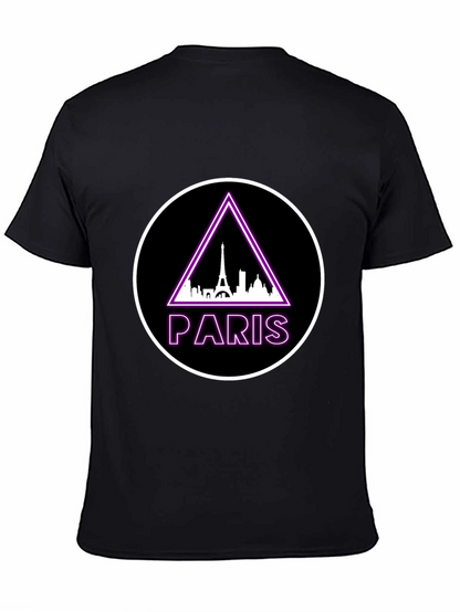 Paris Eiffel Tower Graphic Tee - Black