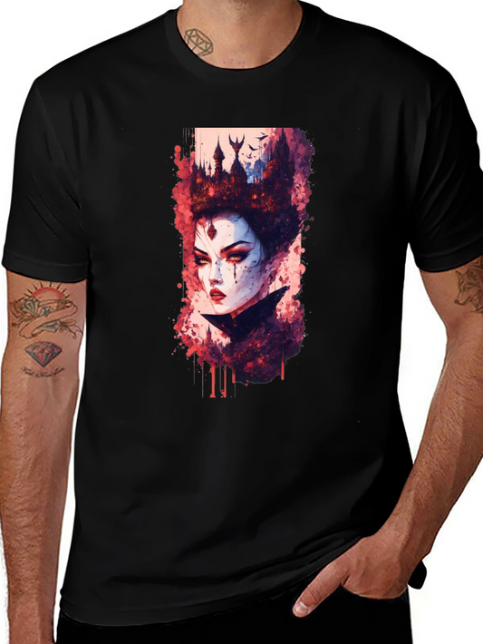 Evil Queen Graphic Tee - Dark Fantasy T-Shirt