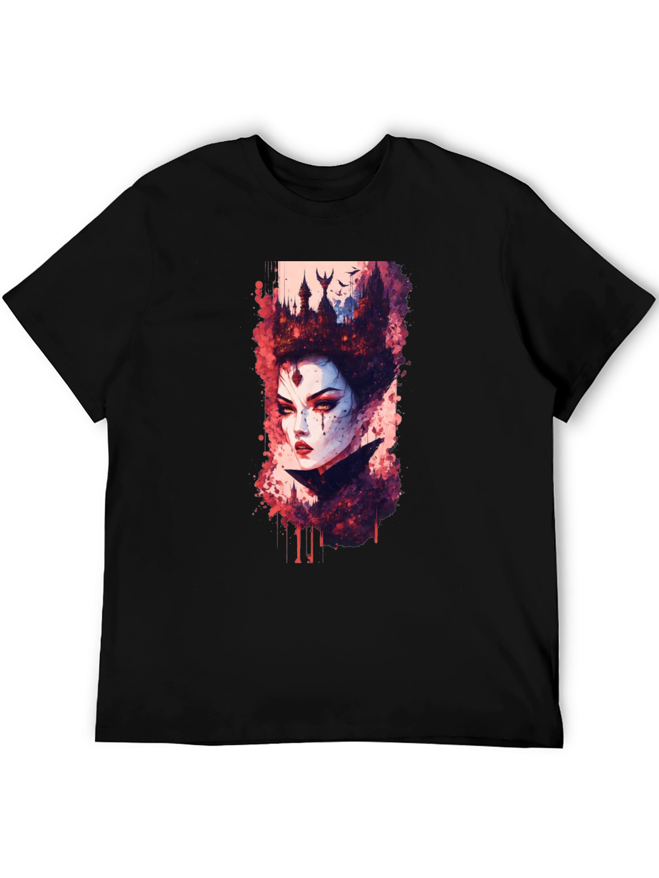 Evil Queen Graphic Tee - Dark Fantasy T-Shirt