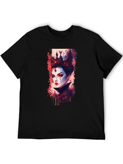 Evil Queen Graphic Tee - Dark Fantasy T-Shirt