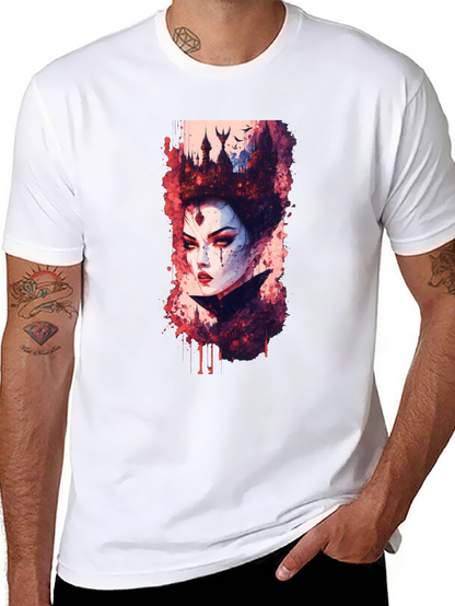 Evil Queen Graphic Tee - Dark Fantasy T-Shirt