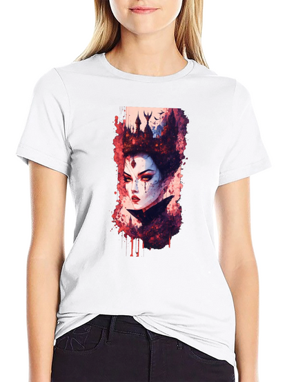 Evil Queen Graphic Tee - Dark Fantasy T-Shirt