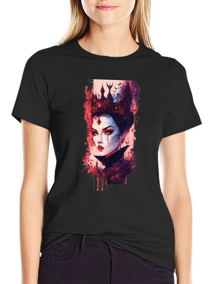 Evil Queen Graphic Tee - Dark Fantasy T-Shirt