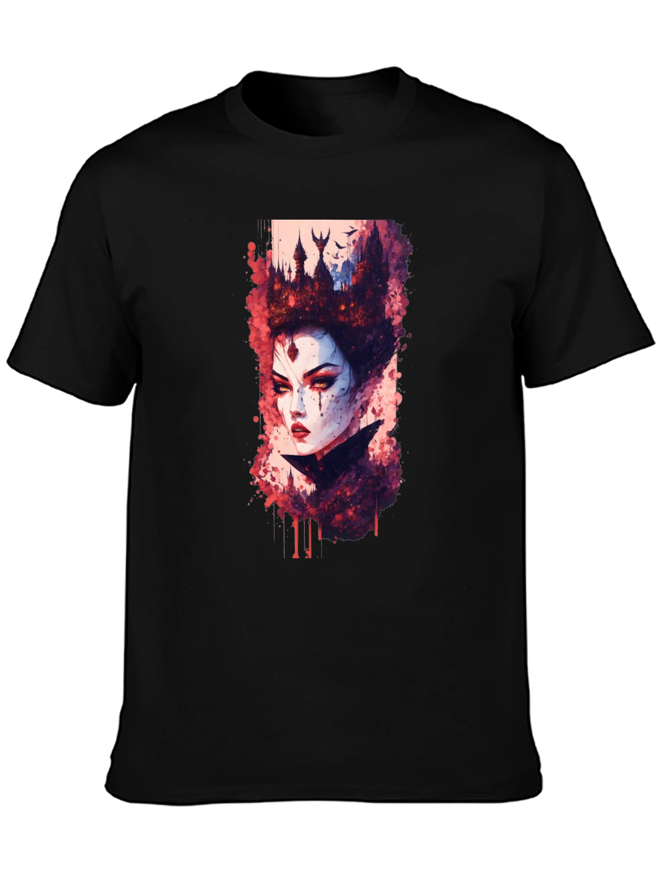 Evil Queen Graphic Tee - Dark Fantasy T-Shirt
