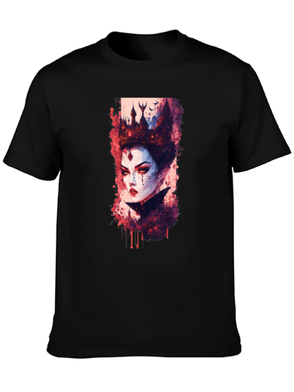 Evil Queen Graphic Tee - Dark Fantasy T-Shirt