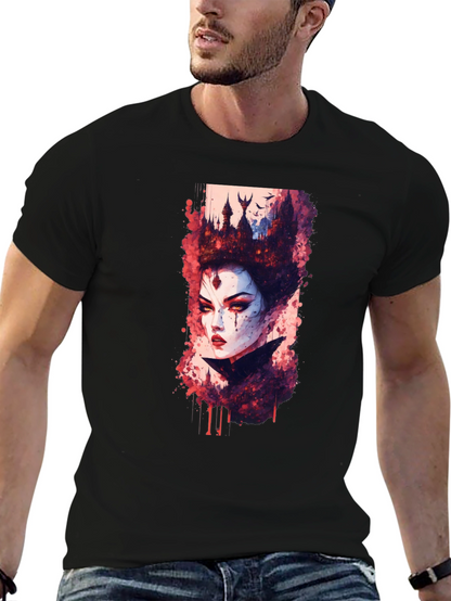 Evil Queen Graphic Tee - Dark Fantasy T-Shirt