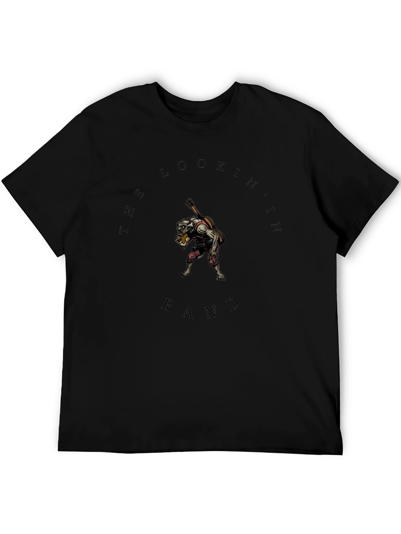 The Lookin In Band T-Shirt - Black Crew Neck